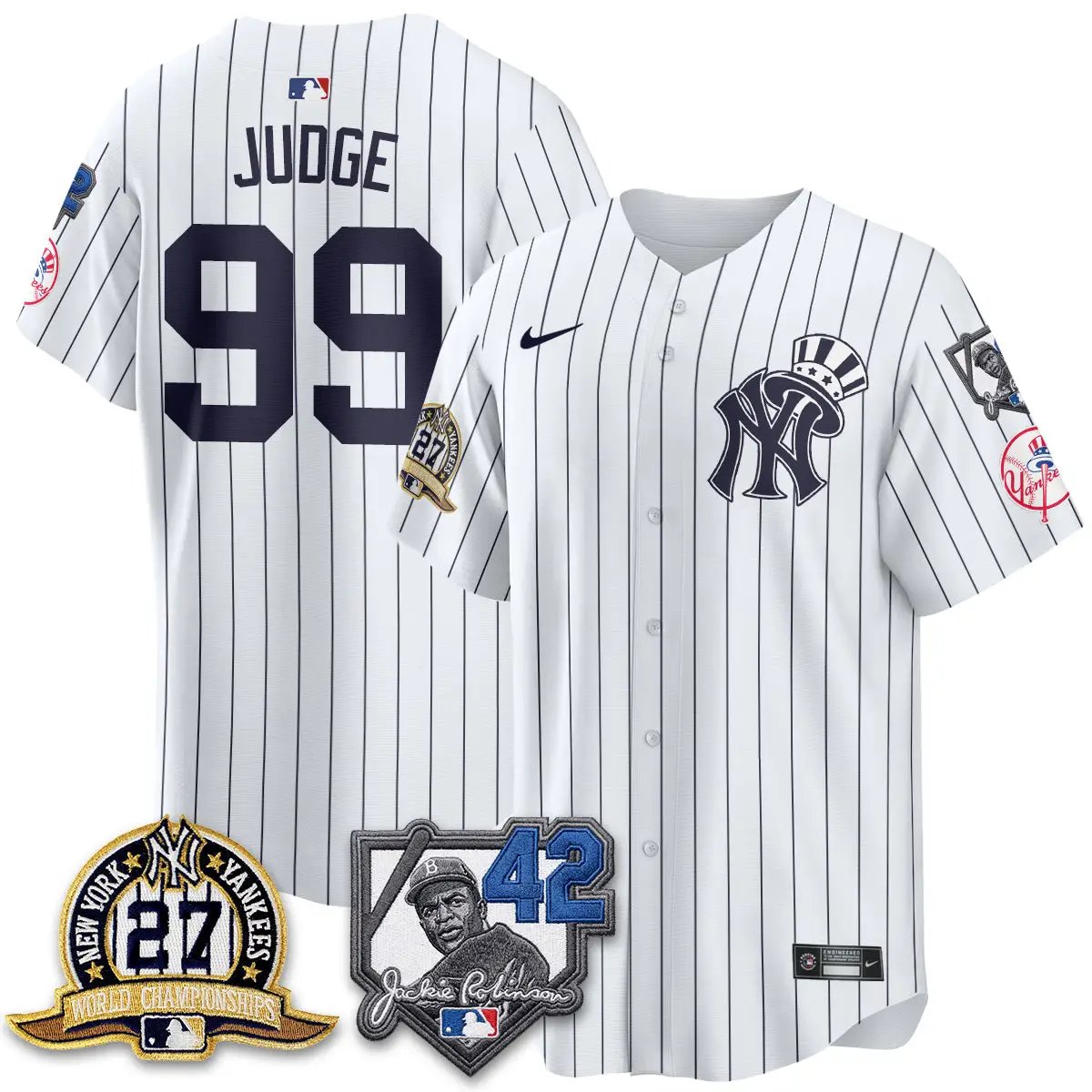 Men New York Yankees 2026 Jackie Robinson Day Vapor Limited Gold Edition Jersey - All Stitched - V2