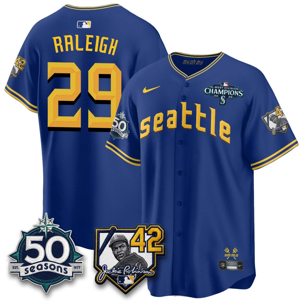 Men Seattle Mariners 2026 Jackie Robinson New Era Vapor Limited Jersey - All Stitched