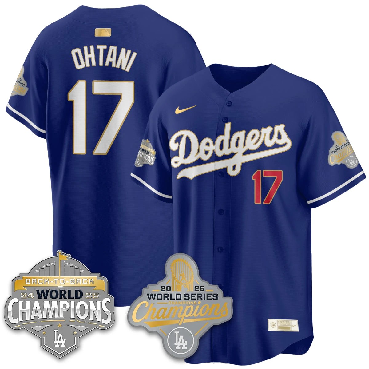 Men Los Angeles Dodgers Gold Collection Stadium Vapor Limited Jersey - B2B Champs - All Stitched