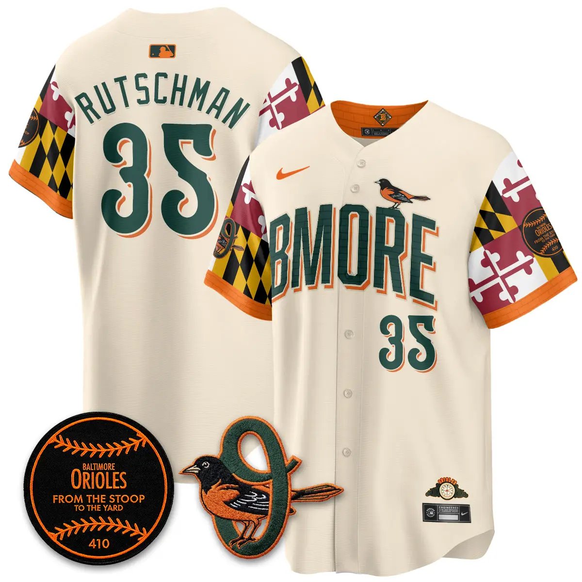 Men Baltimore Orioles x Maryland State Flag 2026 Vapor Jersey - All Stitched