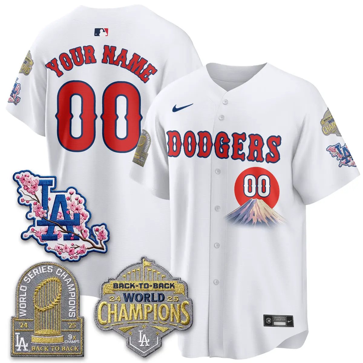 Los Angeles Dodgers Japanese Heritage Night 2026 Custom Jersey - All Stitched V2