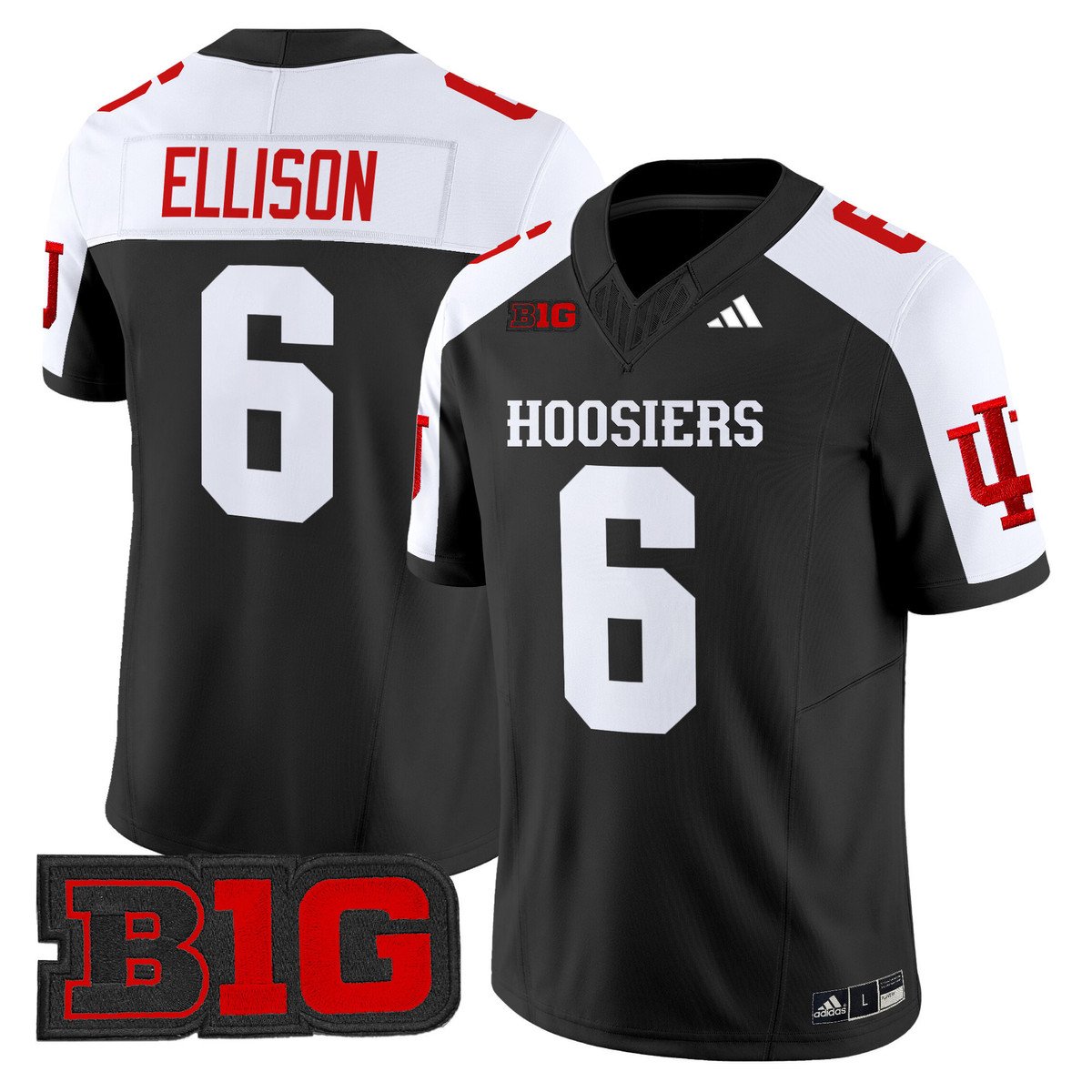 Justice Ellison Jersey #6 Indiana Hoosiers 2025 Limited Stitched Black Alter