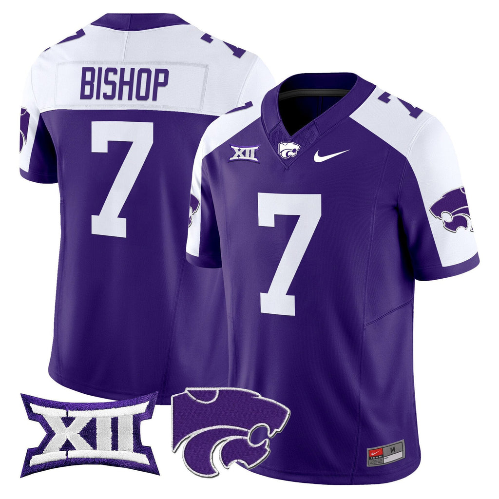 Michael Bishop Jersey #7 Kansas State Wildcats 2025 Limited Stitched Purple Alter