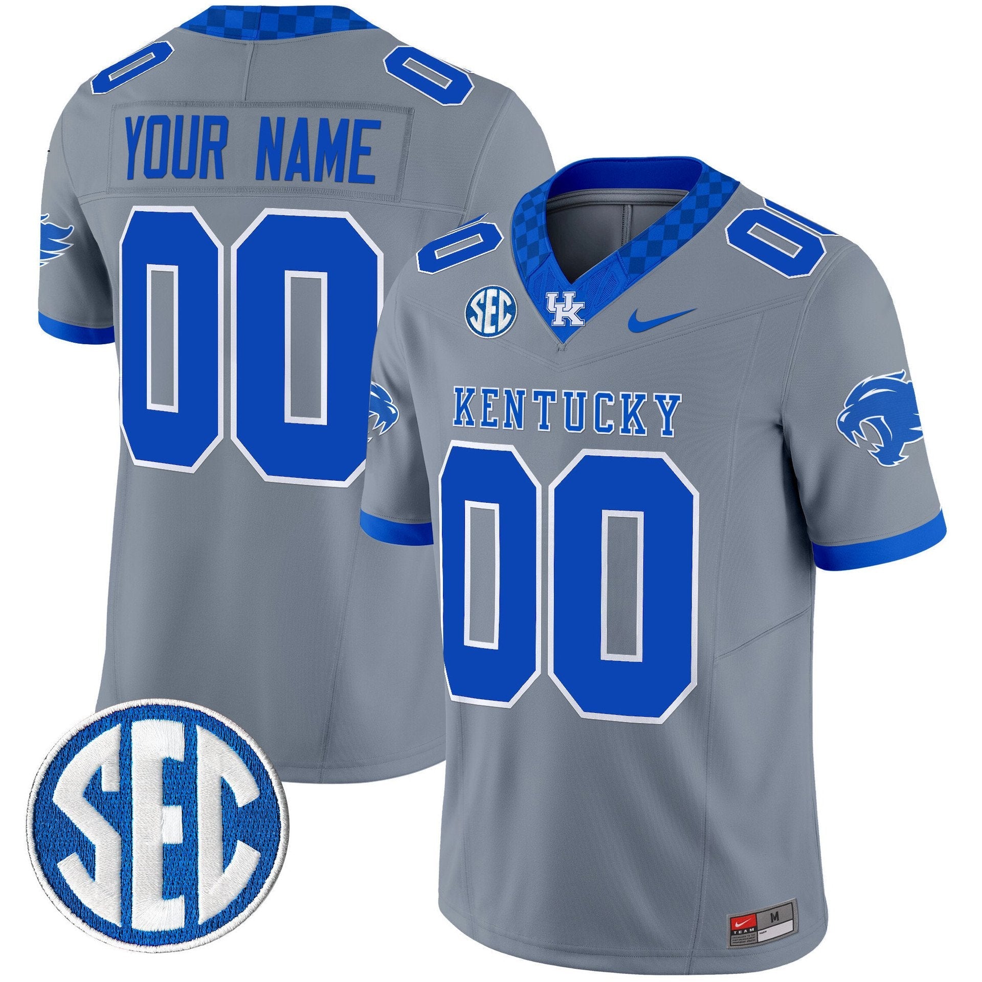 Custom Kentucky Wildcats Jersey Name, Number 2025 Limited Stitched Gray