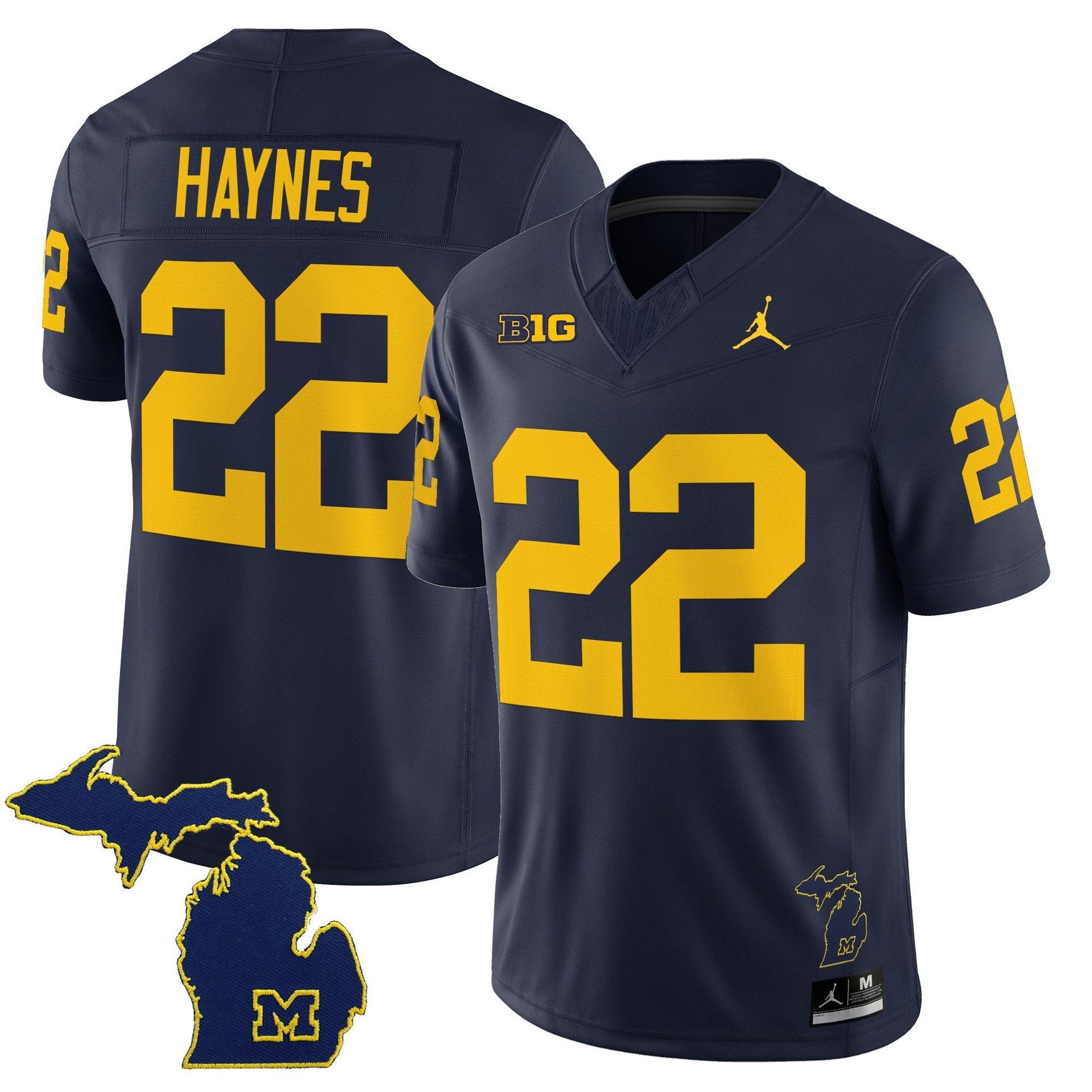 Justice Haynes Jersey #22 Michigan Wolverines 2025 Limited V2 Stitched Navy