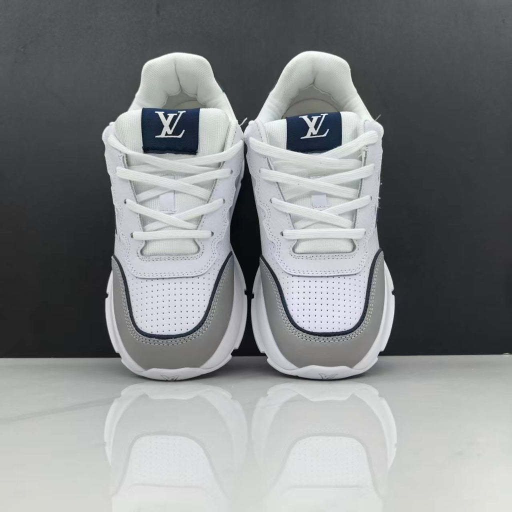 Luxury Lou Paris Classic Trainers Navy Blue White Shoes Sneakers