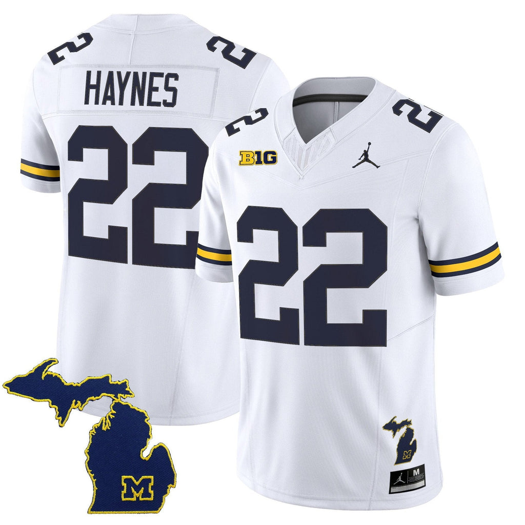 Justice Haynes Jersey #22 Michigan Wolverines 2025 Limited V2 Stitched White