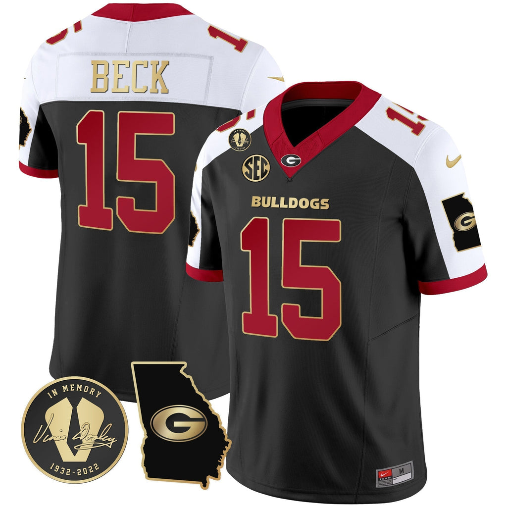 Men Georgia Bulldogs 2024 Vapor Jersey V3 - Georgia Map - All Stitched
