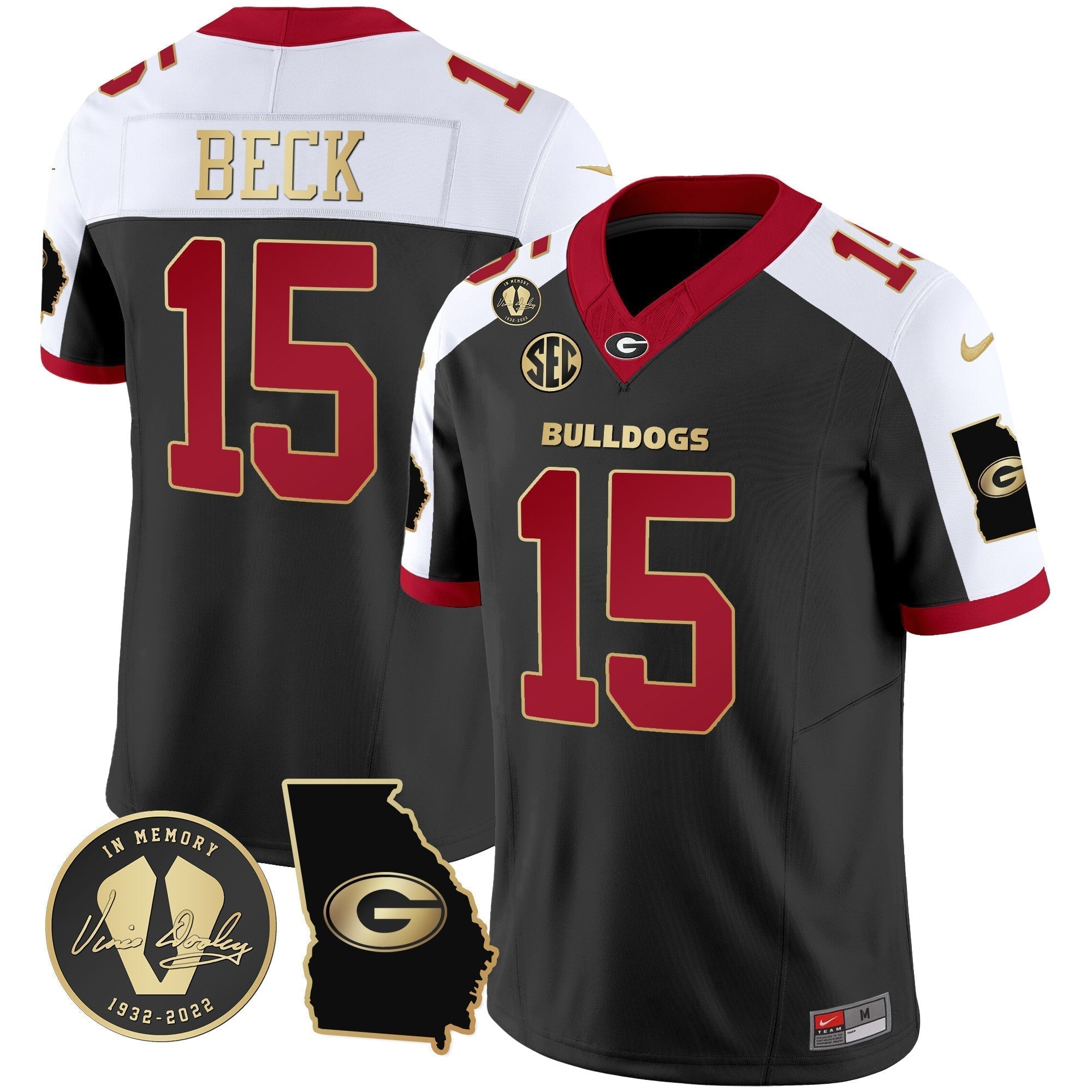 Men Georgia Bulldogs 2024 Vapor Jersey V3 - Georgia Map - All Stitched