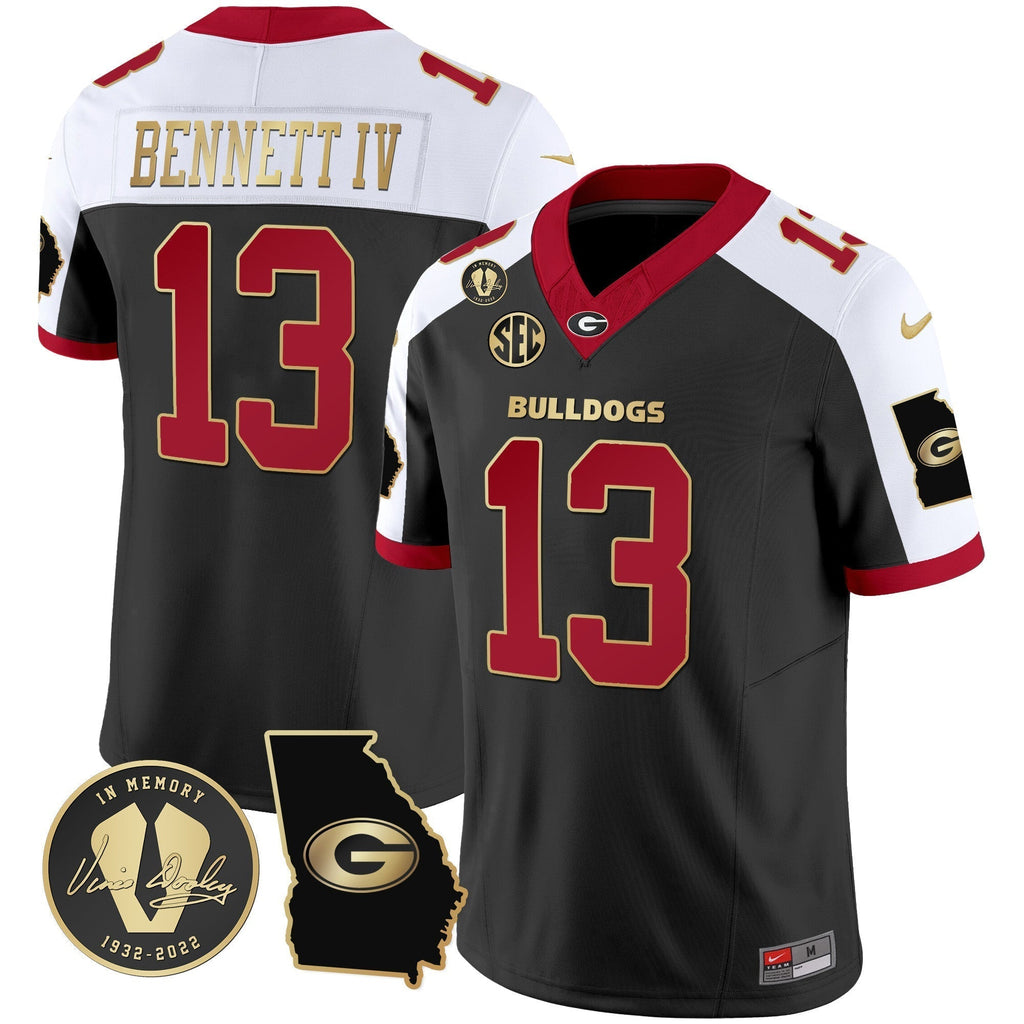 Men Georgia Bulldogs 2024 Vapor Jersey V3 - Georgia Map - All Stitched