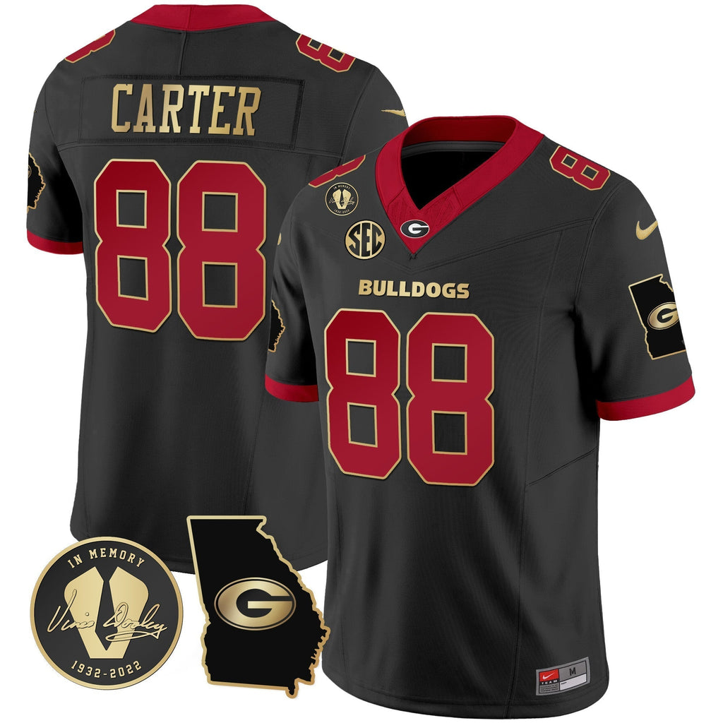 Men Georgia Bulldogs 2024 Vapor Jersey V3 - Georgia Map - All Stitched