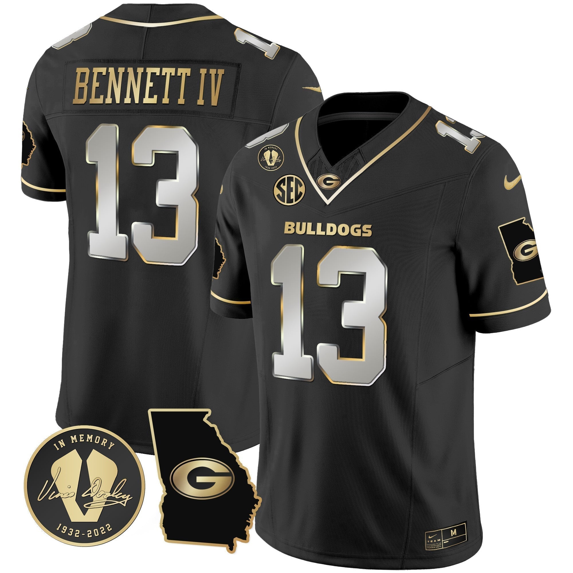 Men Georgia Bulldogs 2024 Vapor Jersey V3 - Georgia Map - All Stitched