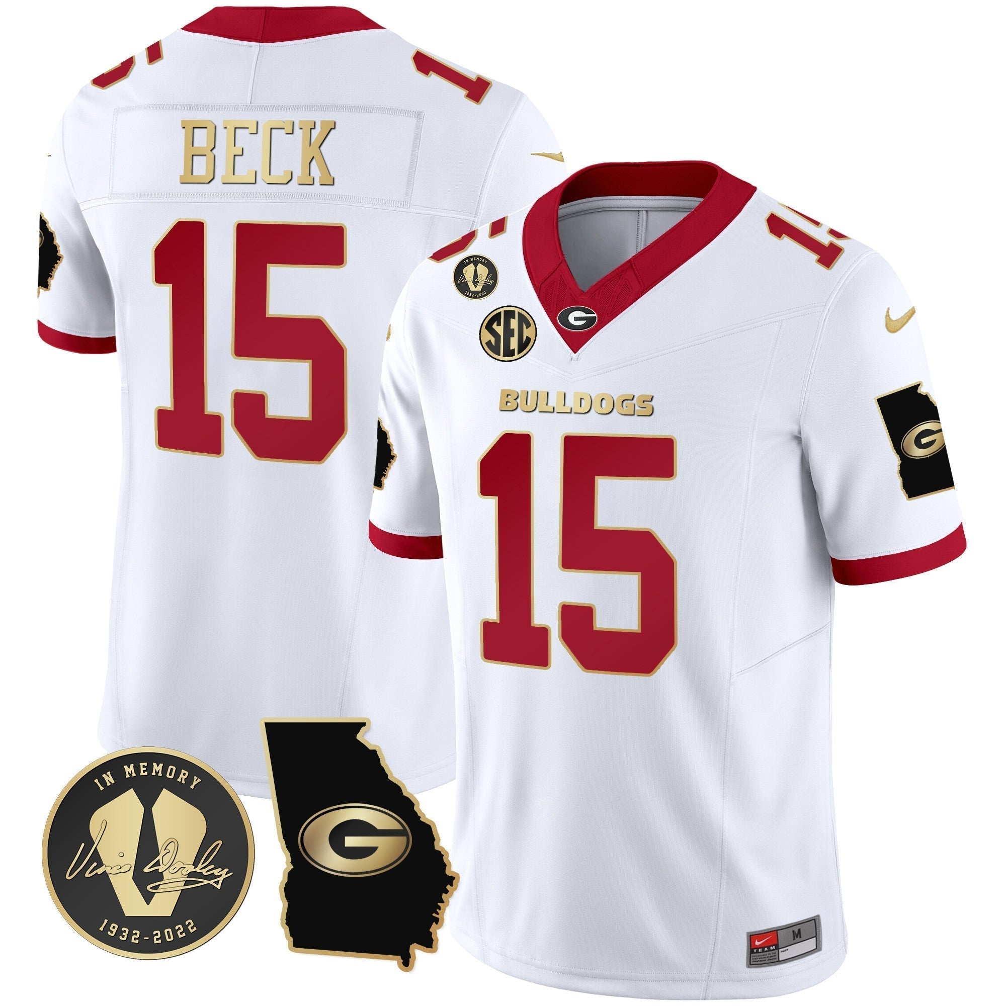 Men Georgia Bulldogs 2024 Vapor Jersey V3 - Georgia Map - All Stitched