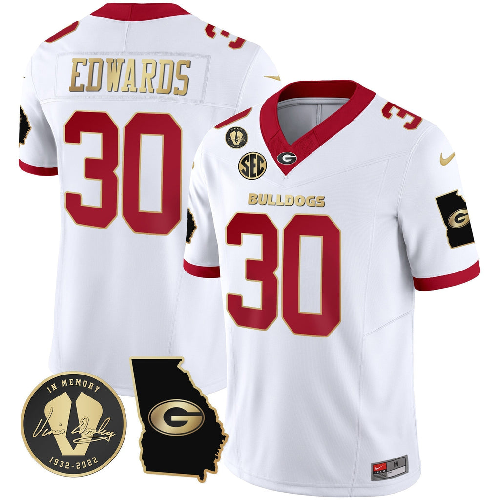 Men Georgia Bulldogs 2024 Vapor Jersey V3 - Georgia Map - All Stitched