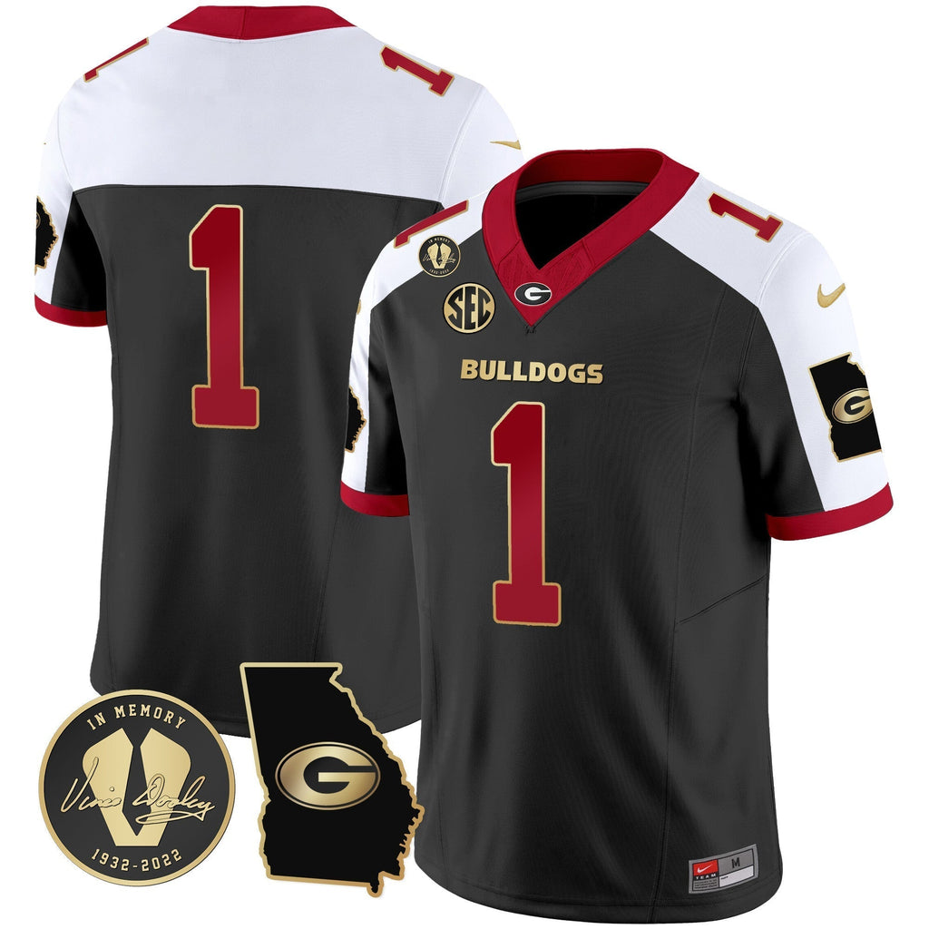 Men Georgia Bulldogs 2024 Vapor Jersey V3 - Georgia Map - All Stitched