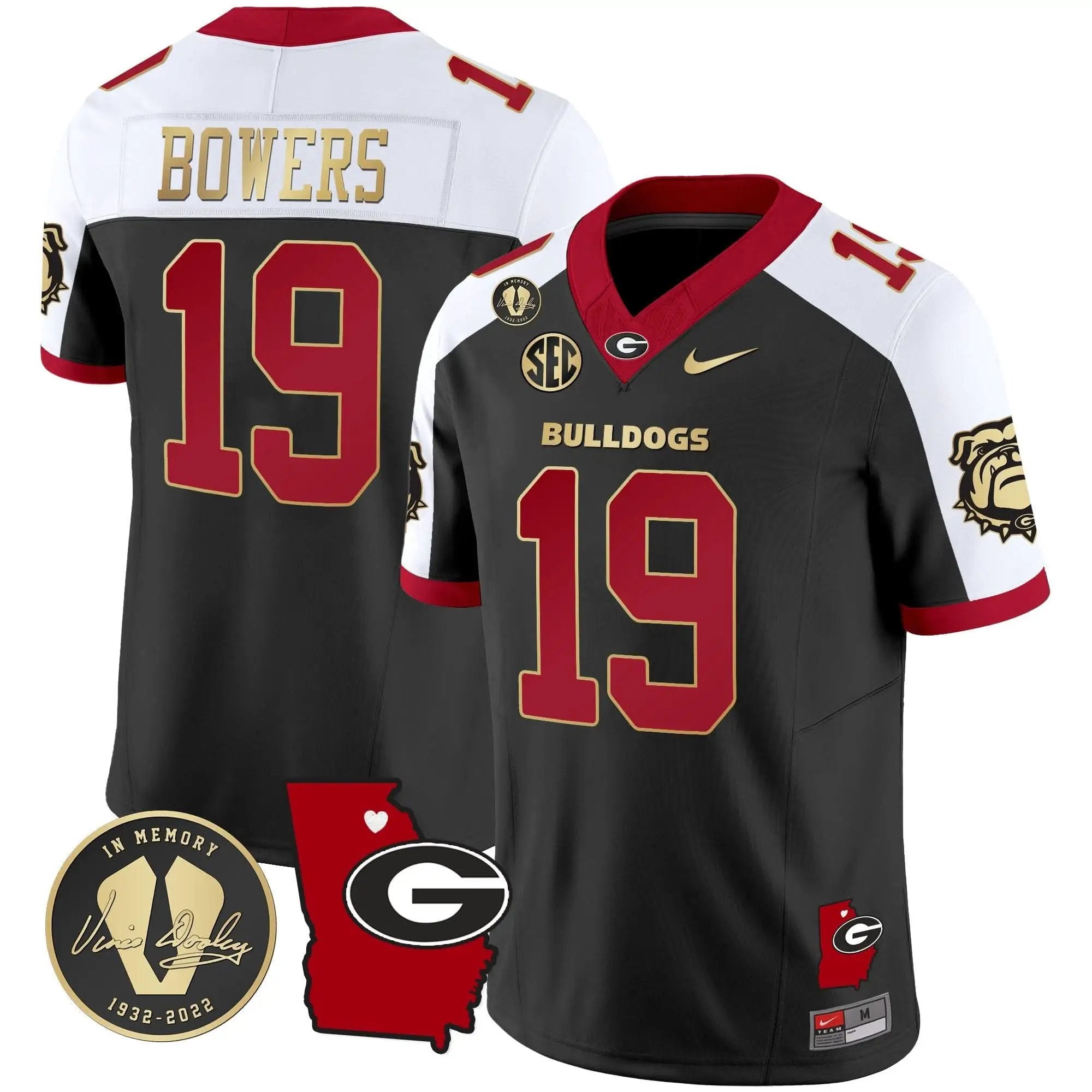 Men Georgia Bulldogs 2024 Foottball Vapor Jersey V4 - Georgia Map