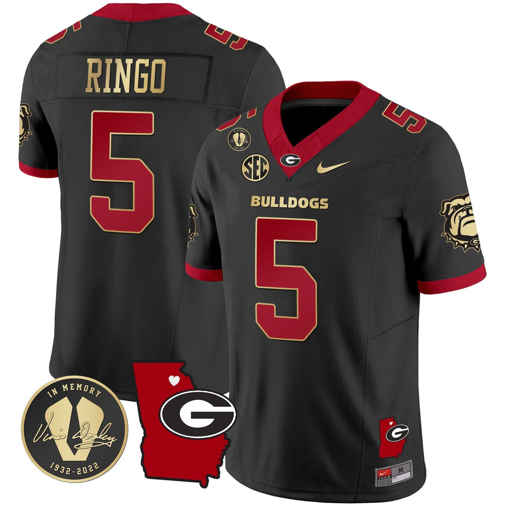 Men Georgia Bulldogs 2024 Vapor Jersey V4 - Georgia Map - All Stitched