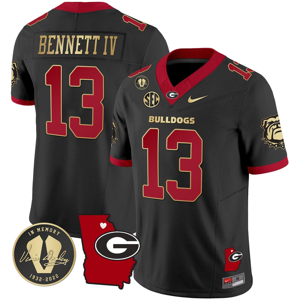 Men Georgia Bulldogs 2024 Vapor Jersey V4 - Georgia Map - All Stitched