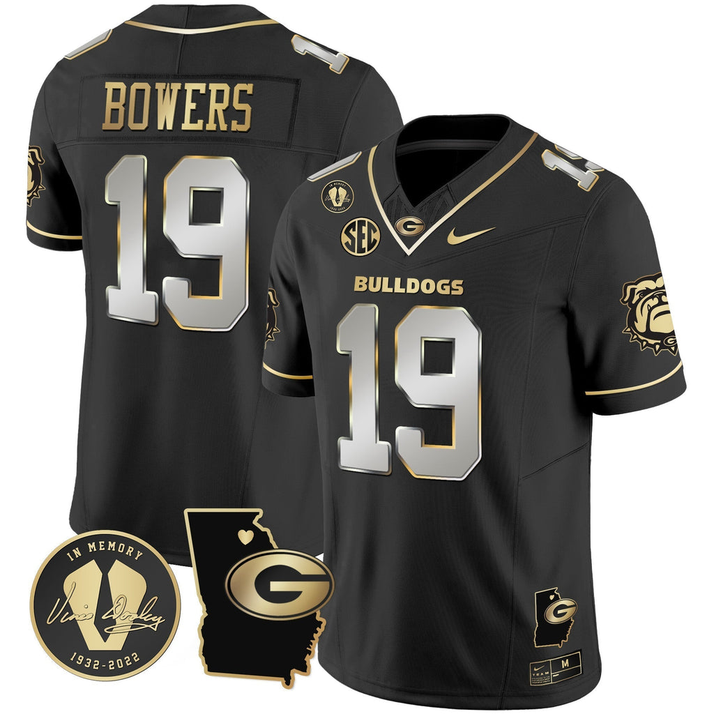 Men Georgia Bulldogs 2024 Vapor Jersey V4 - Georgia Map - All Stitched