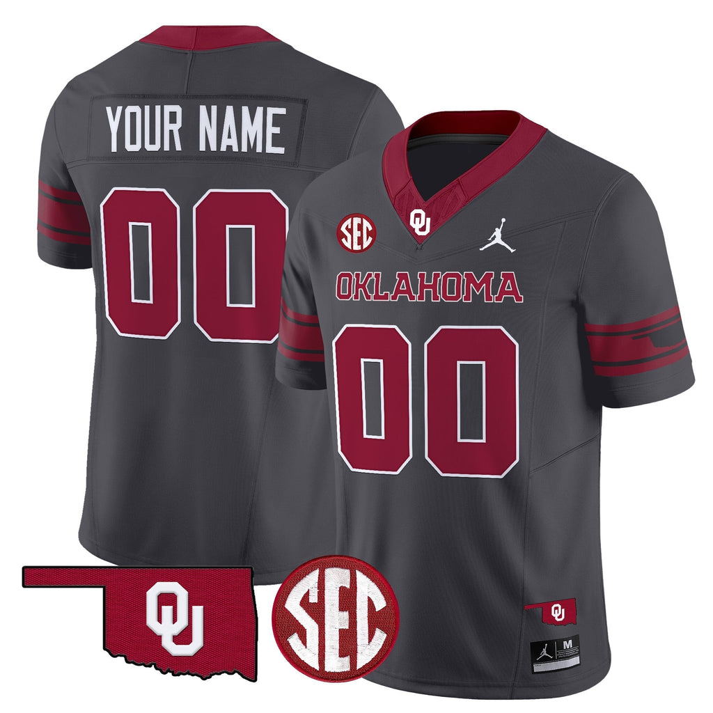 Custom Oklahoma Sooners Jersey Name, Number 2025 Vapor Limited Stitched All Colors