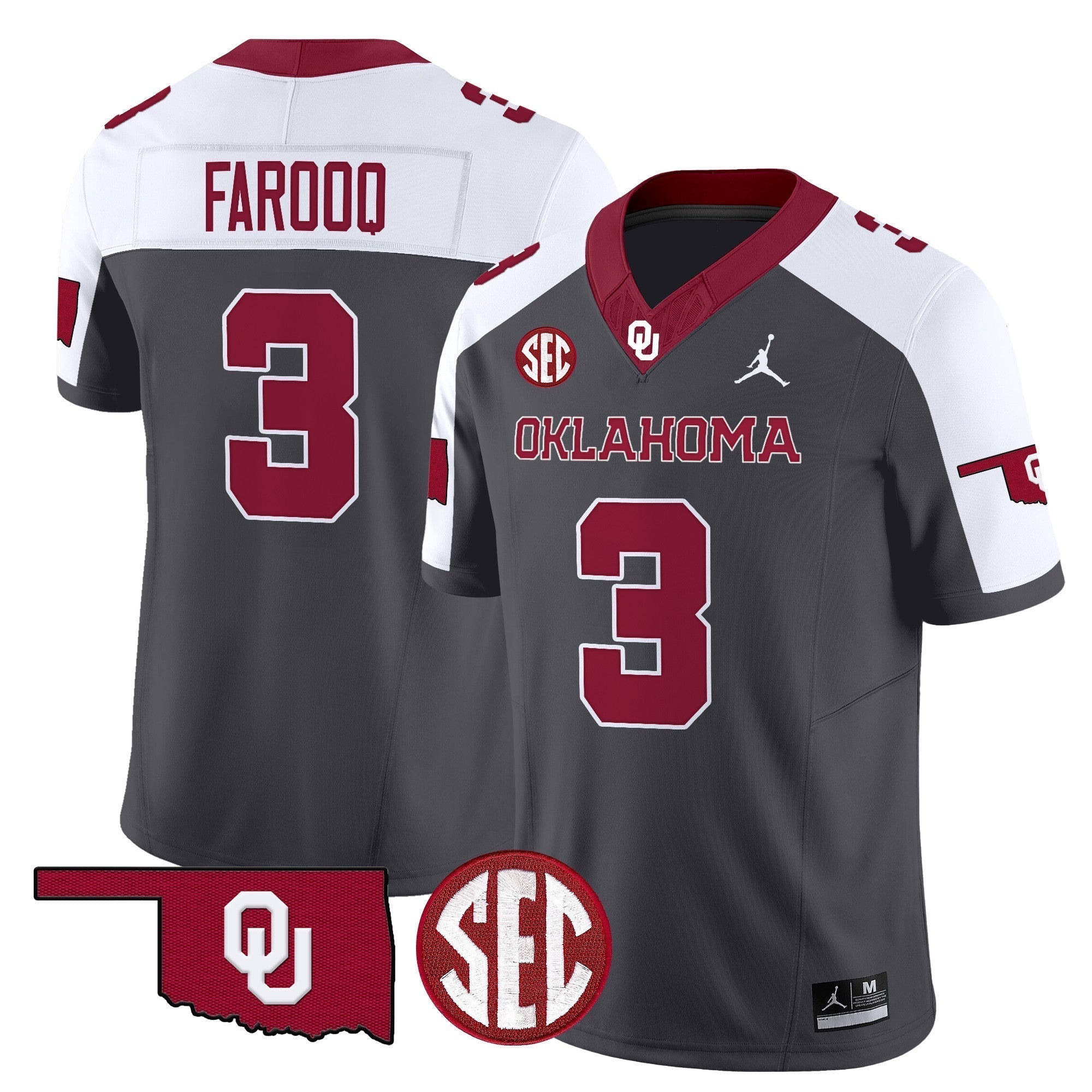 Men Oklahoma Sooners 2024 Vapor Limited Jersey - SEC Patch - All Stitched