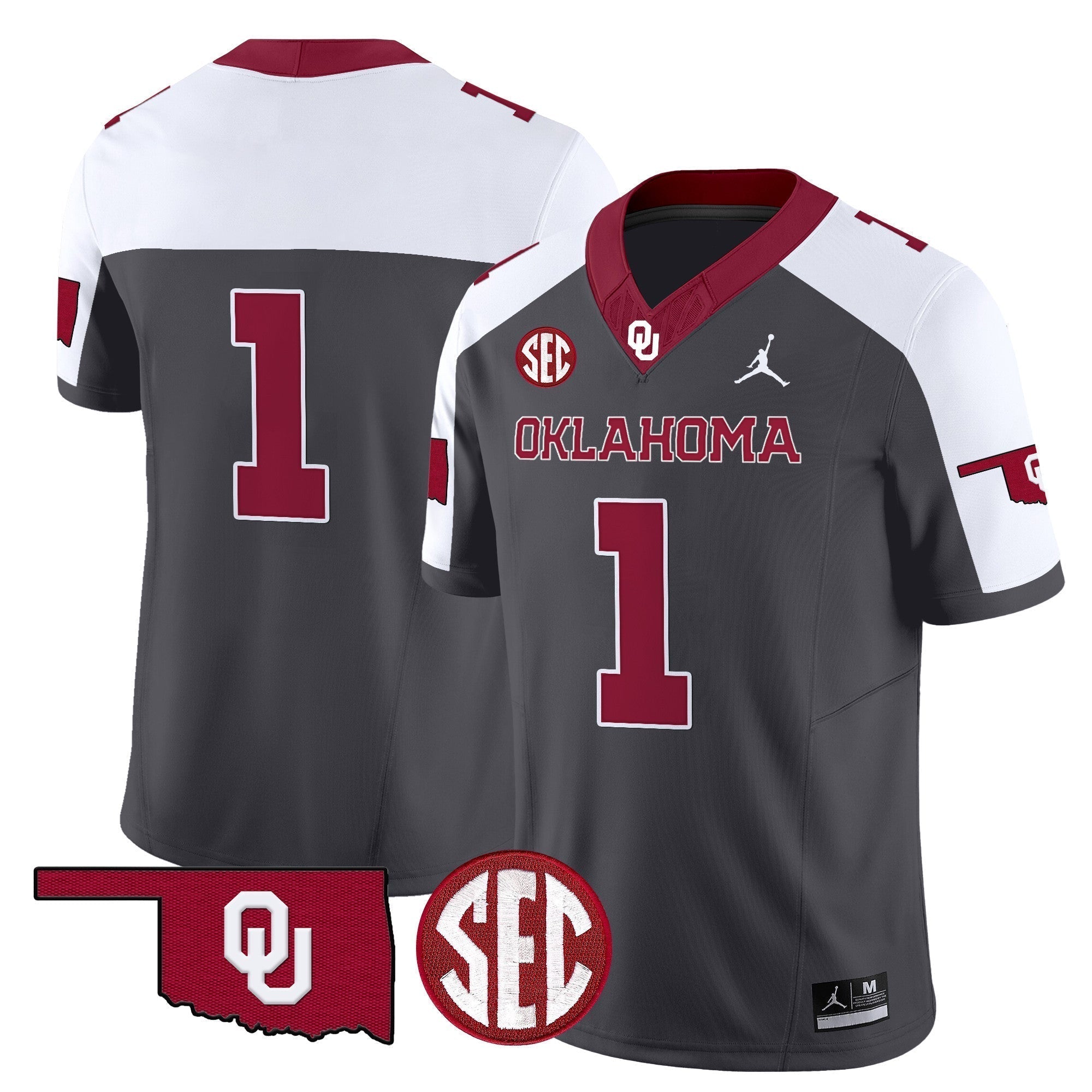 Men Oklahoma Sooners 2024 Vapor Limited Jersey - SEC Patch - All Stitched