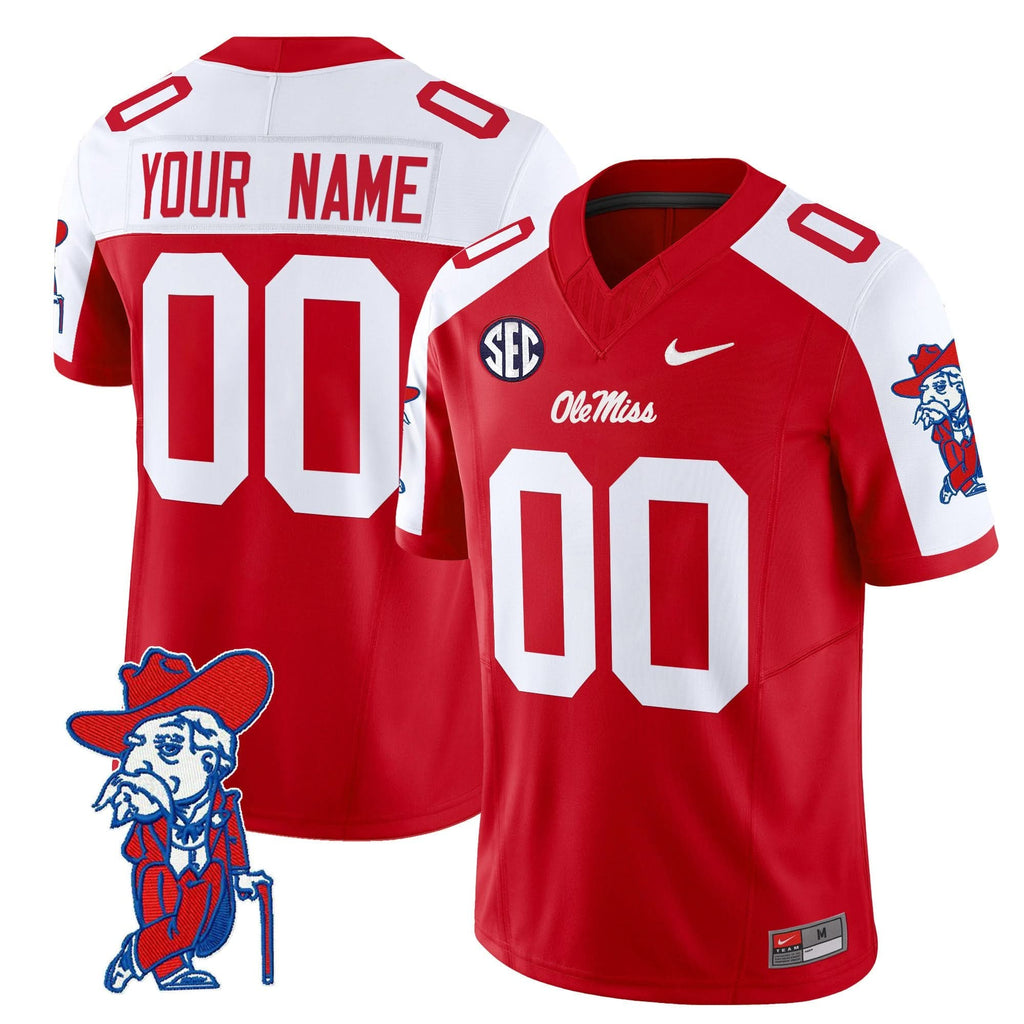 Custom Ole Miss Rebels Jersey 2025 Name, Number Vapor Limited V2 - All Stitched