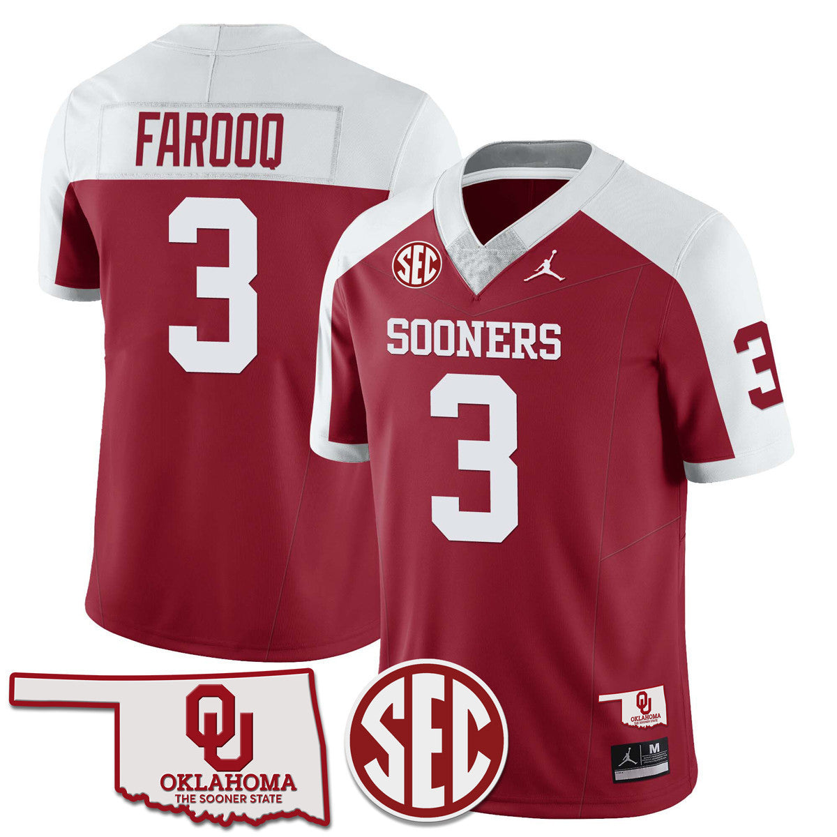 Men Oklahoma Sooners 2024 SEC Patch Vapor Premier Limited Jersey - All Stitched