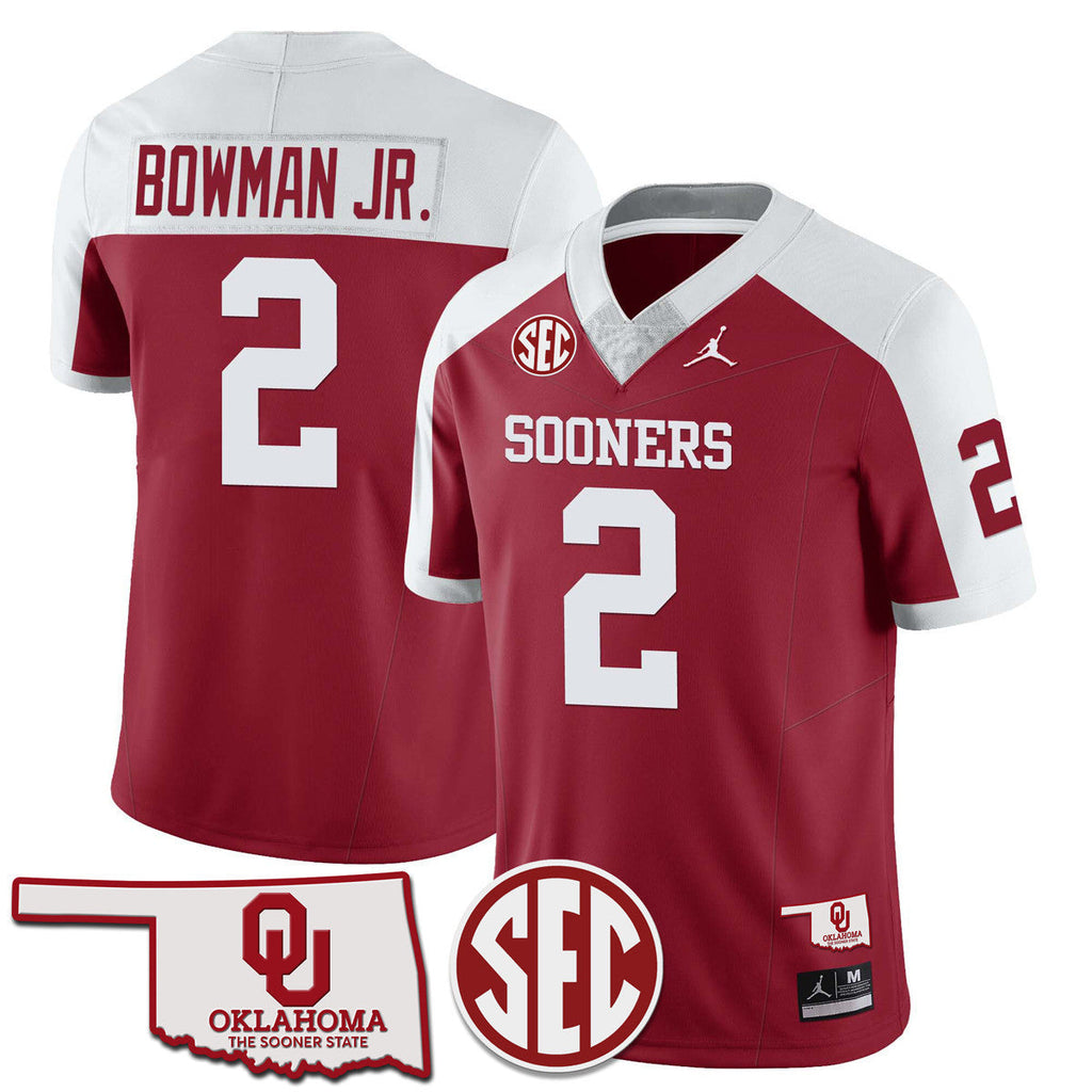 Men Oklahoma Sooners 2024 SEC Patch Vapor Premier Limited Jersey - All Stitched
