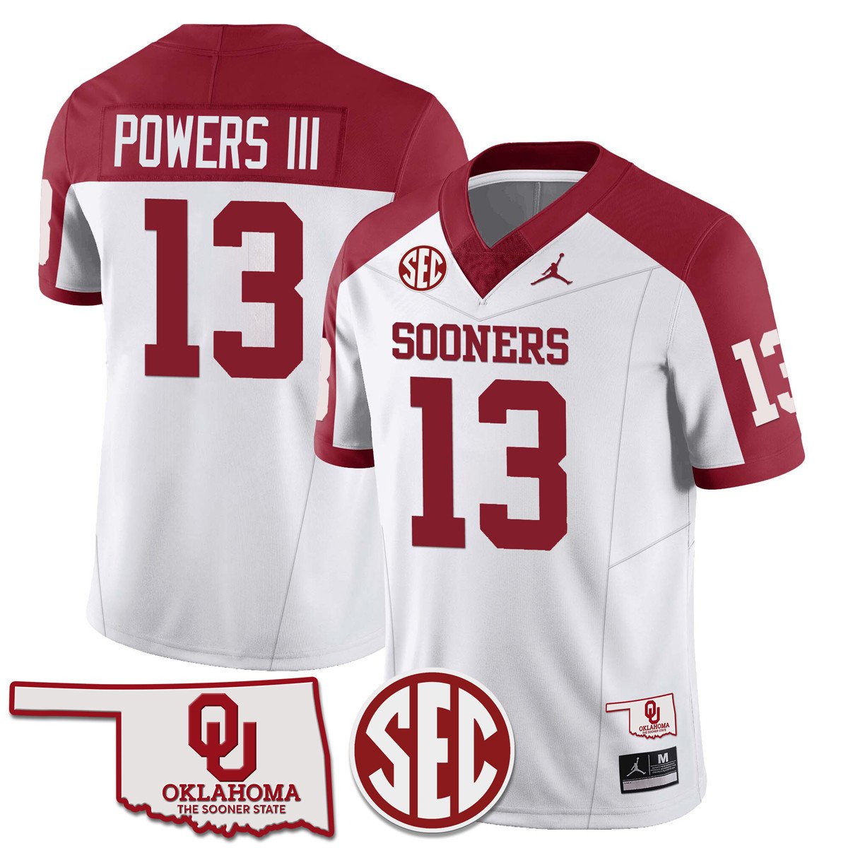 Men Oklahoma Sooners 2024 SEC Patch Vapor Premier Limited Jersey - All Stitched
