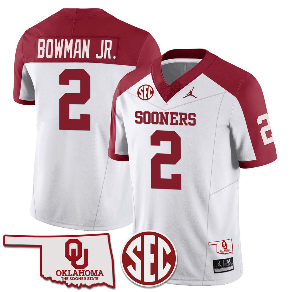 Men Oklahoma Sooners 2024 SEC Patch Vapor Premier Limited Jersey - All Stitched