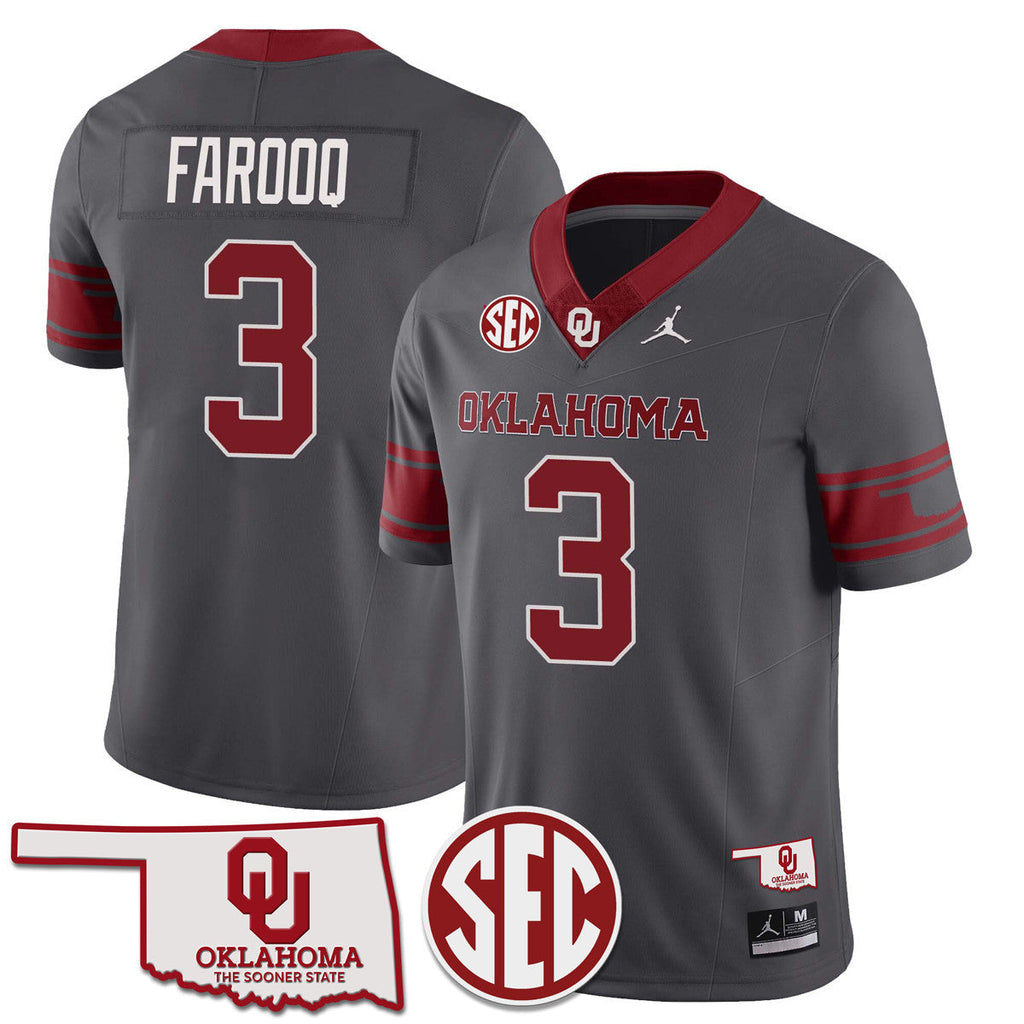 Men Oklahoma Sooners 2024 SEC Patch Vapor Premier Limited Jersey - All Stitched