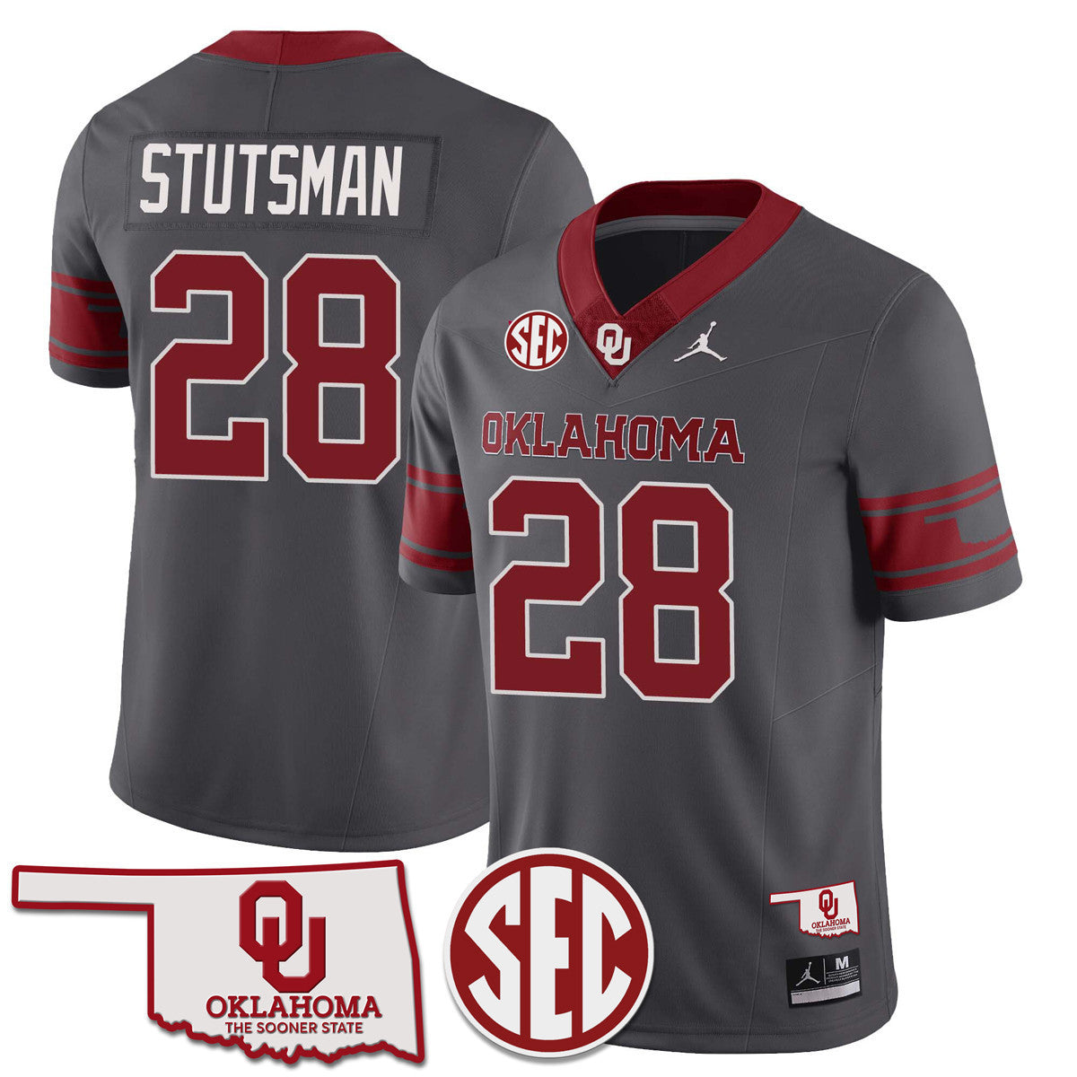 Men Oklahoma Sooners 2024 SEC Patch Vapor Premier Limited Jersey - All Stitched