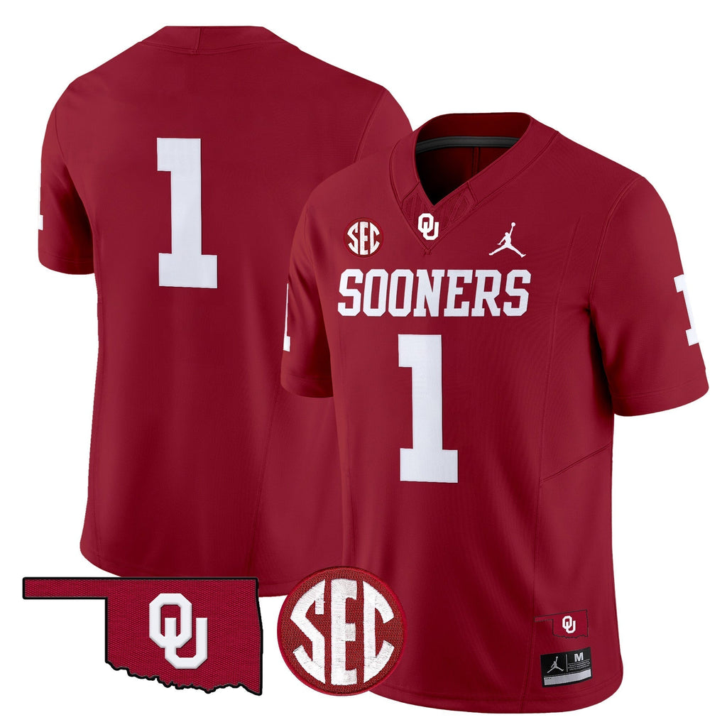 Men Oklahoma Sooners 2024 Vapor Limited Jersey - SEC Patch - All Stitched