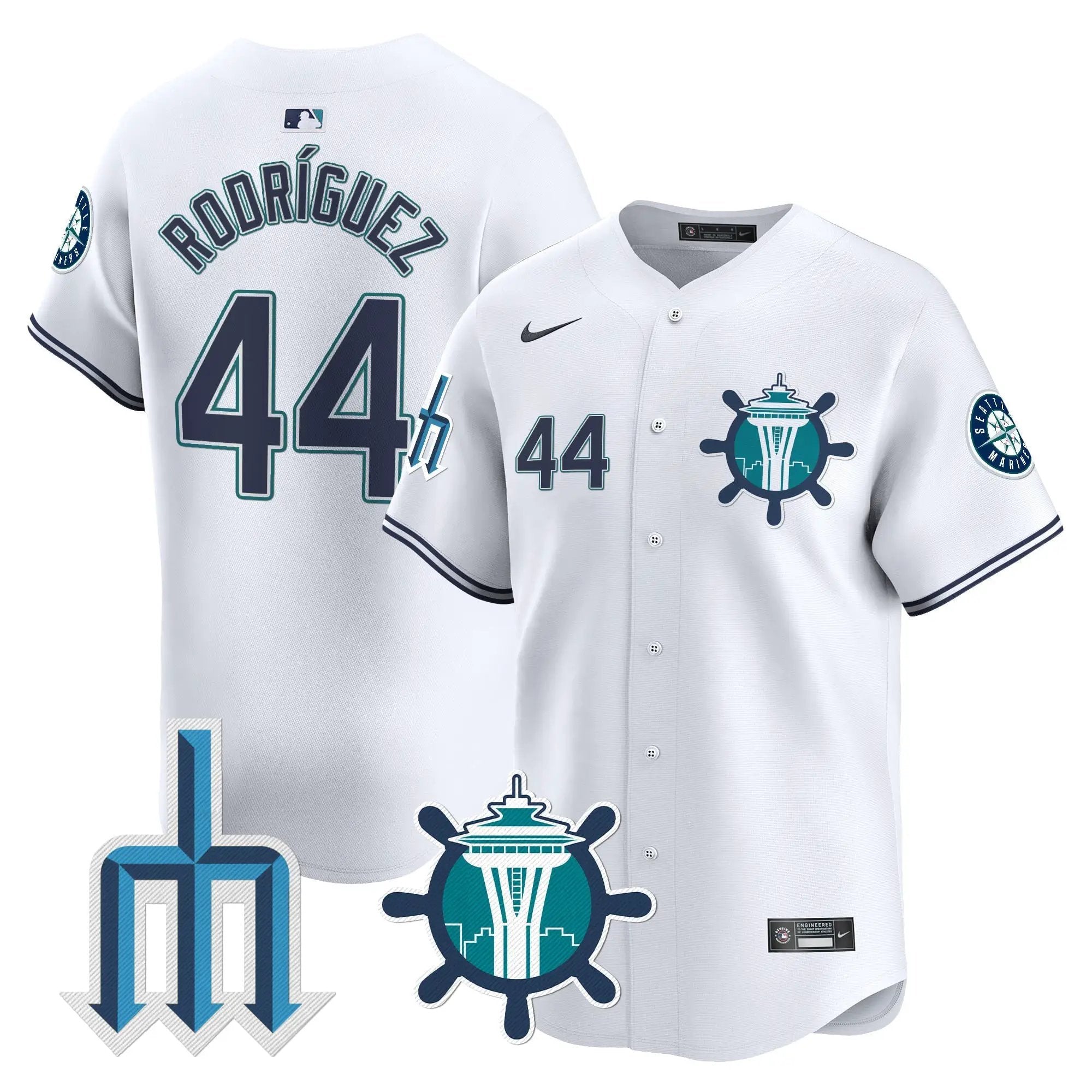Men Seattle Mariners Trident Patch Vapor Premier Limited Jersey - All Stitched