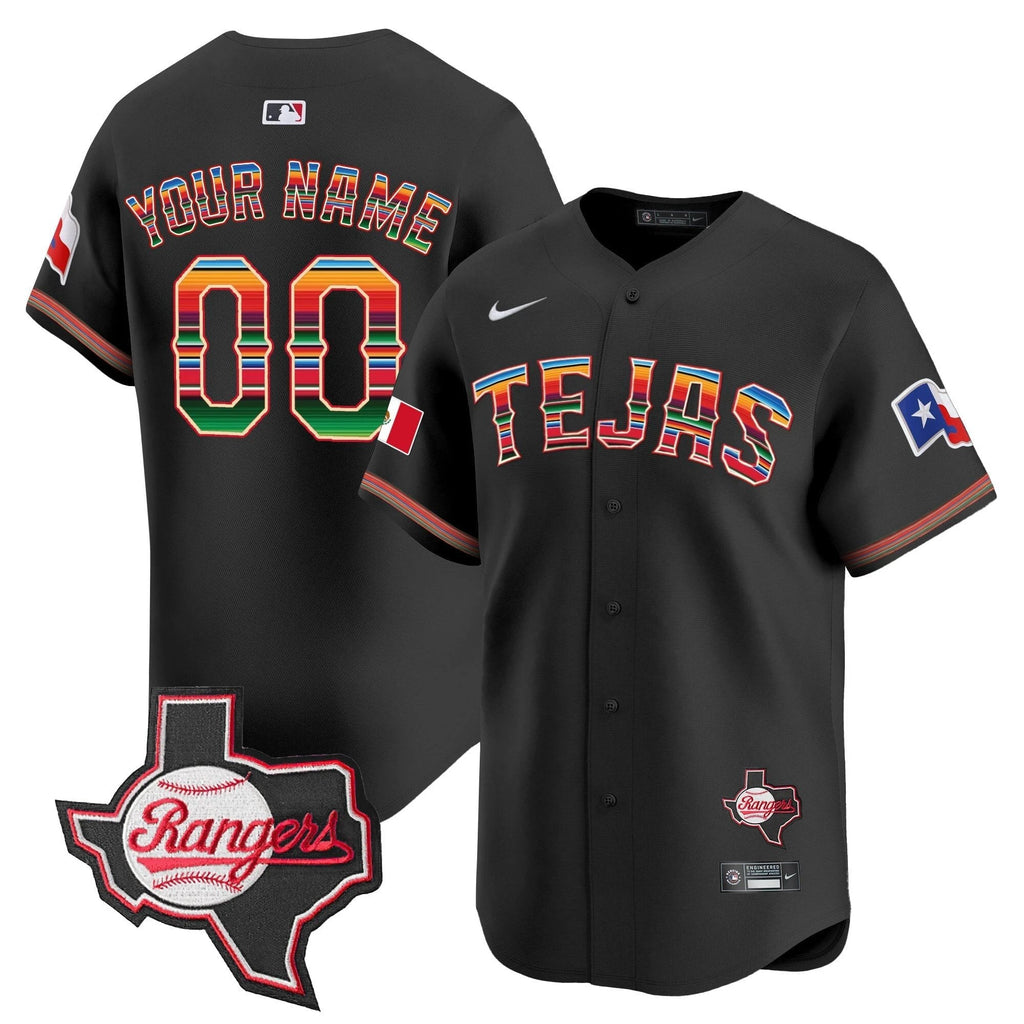 TEX Mexico Texas Patch Vapor Premier Limited Custom Jersey - All Stitched