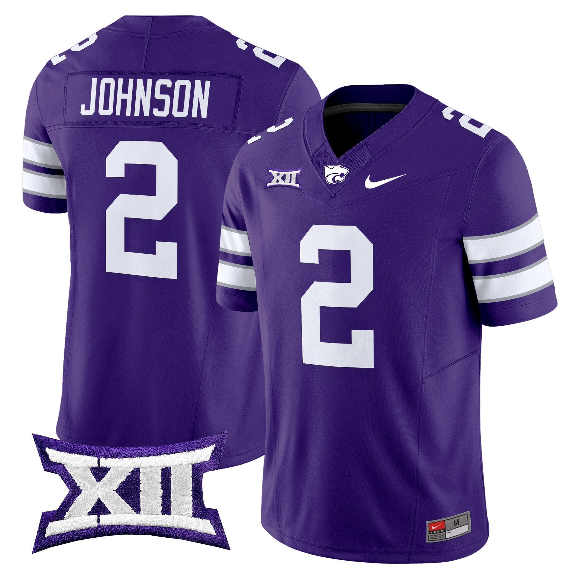 Avery Johnsonn Jersey #2 Kansas State Wildcats 2025 Limited Stitched Purple