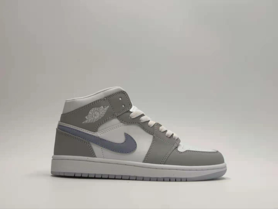 Air Jordan 1 Mid White Wolf Grey Blue
