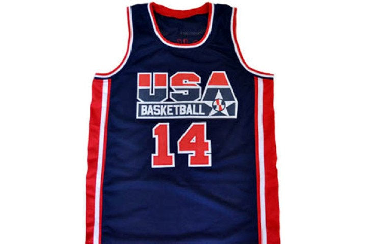 Charles Barkley Jersey #14 Team USA Basketball Navy Blue