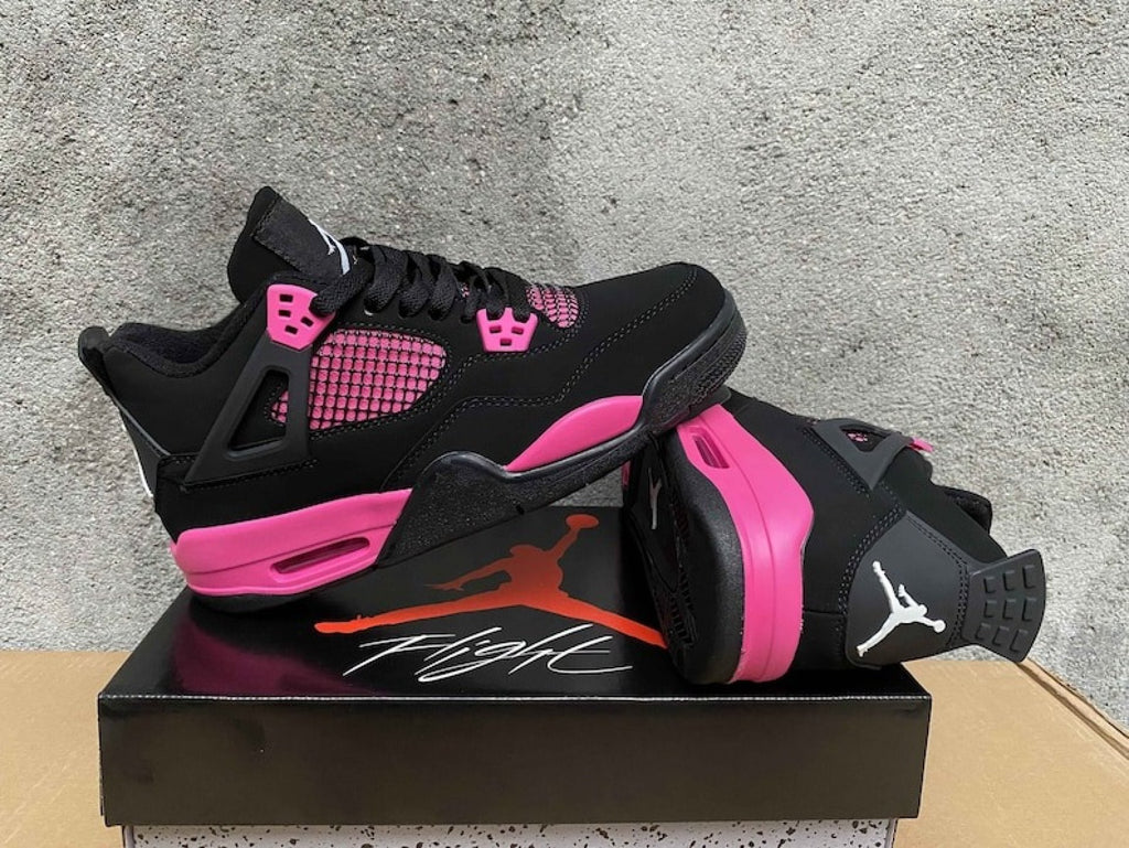 Air Jordan 4 Pink Thunder Black Pink Noir Rose