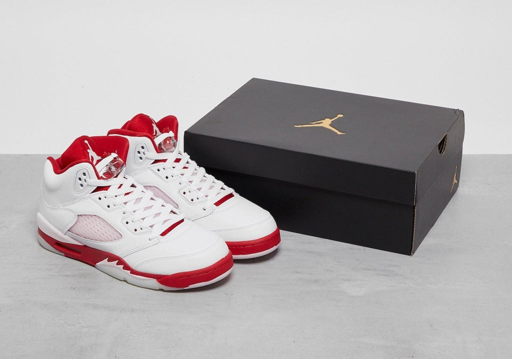Air Jordan 5 Retro White Pink Red