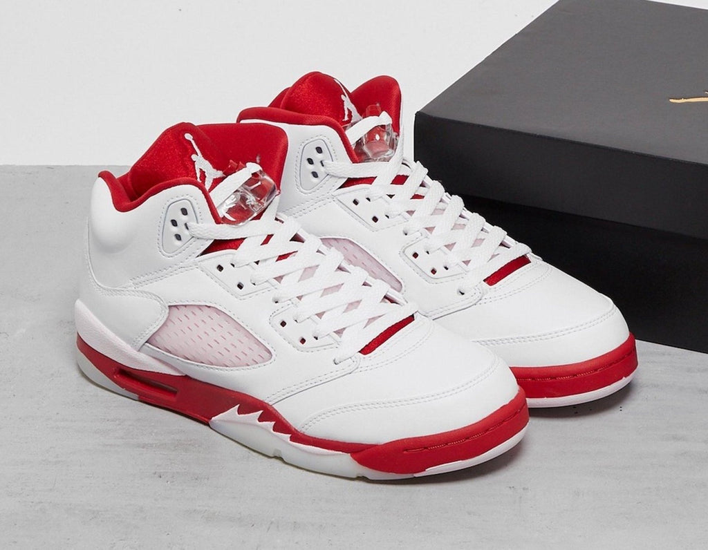 Air Jordan 5 Retro White Pink Red