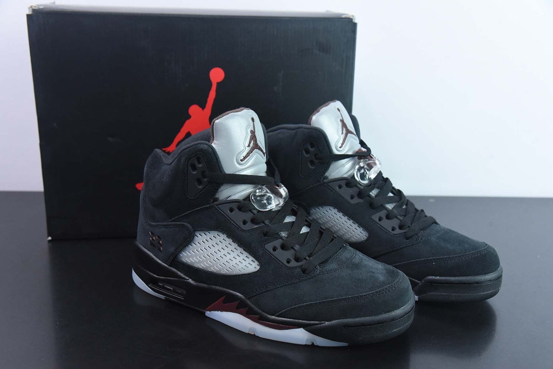 A Ma Maniére X Air Jordan 5 Black Burgundy Crush Pale Ivory