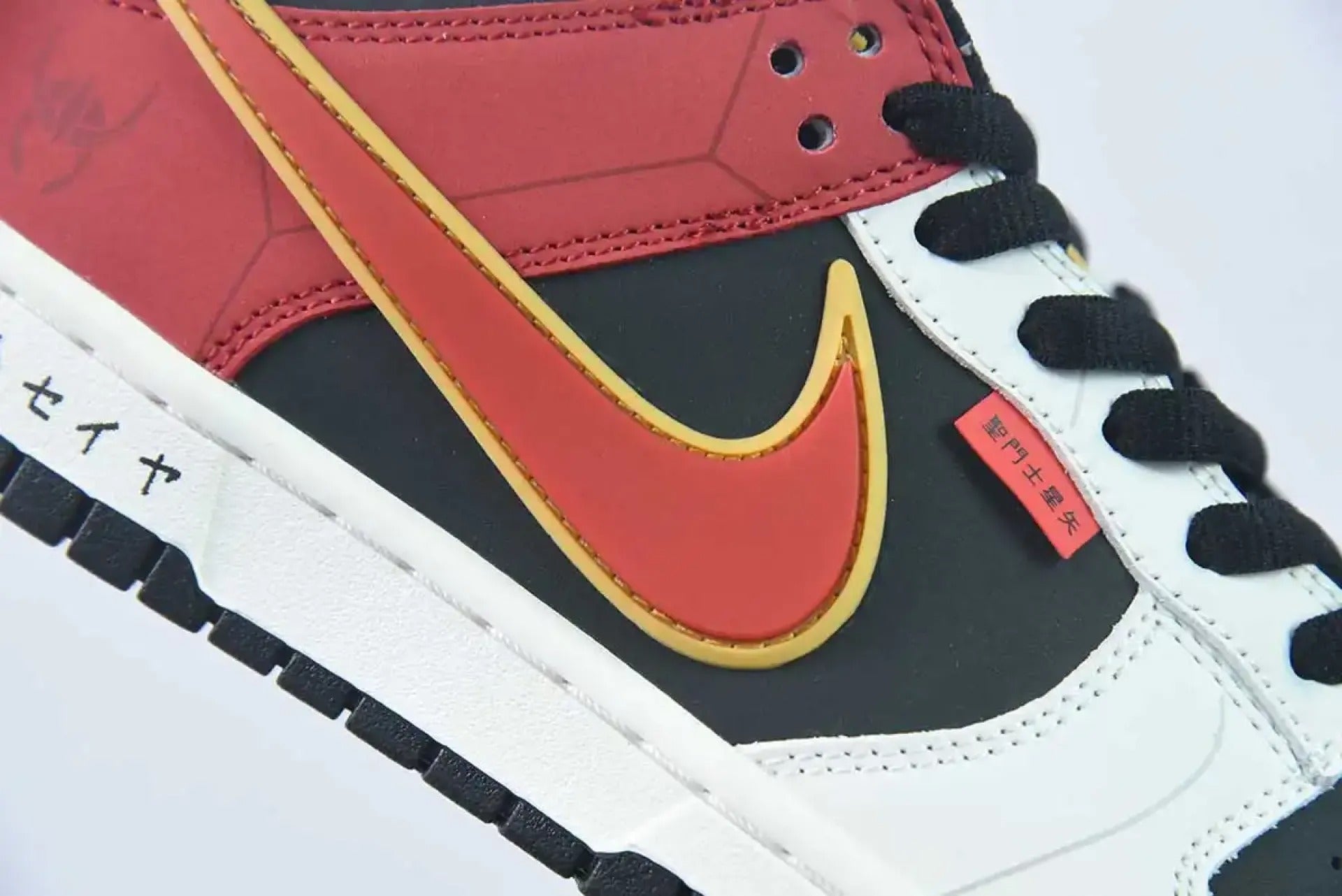 Saint Seiya x Nike Dunk Low Custom Red Black White