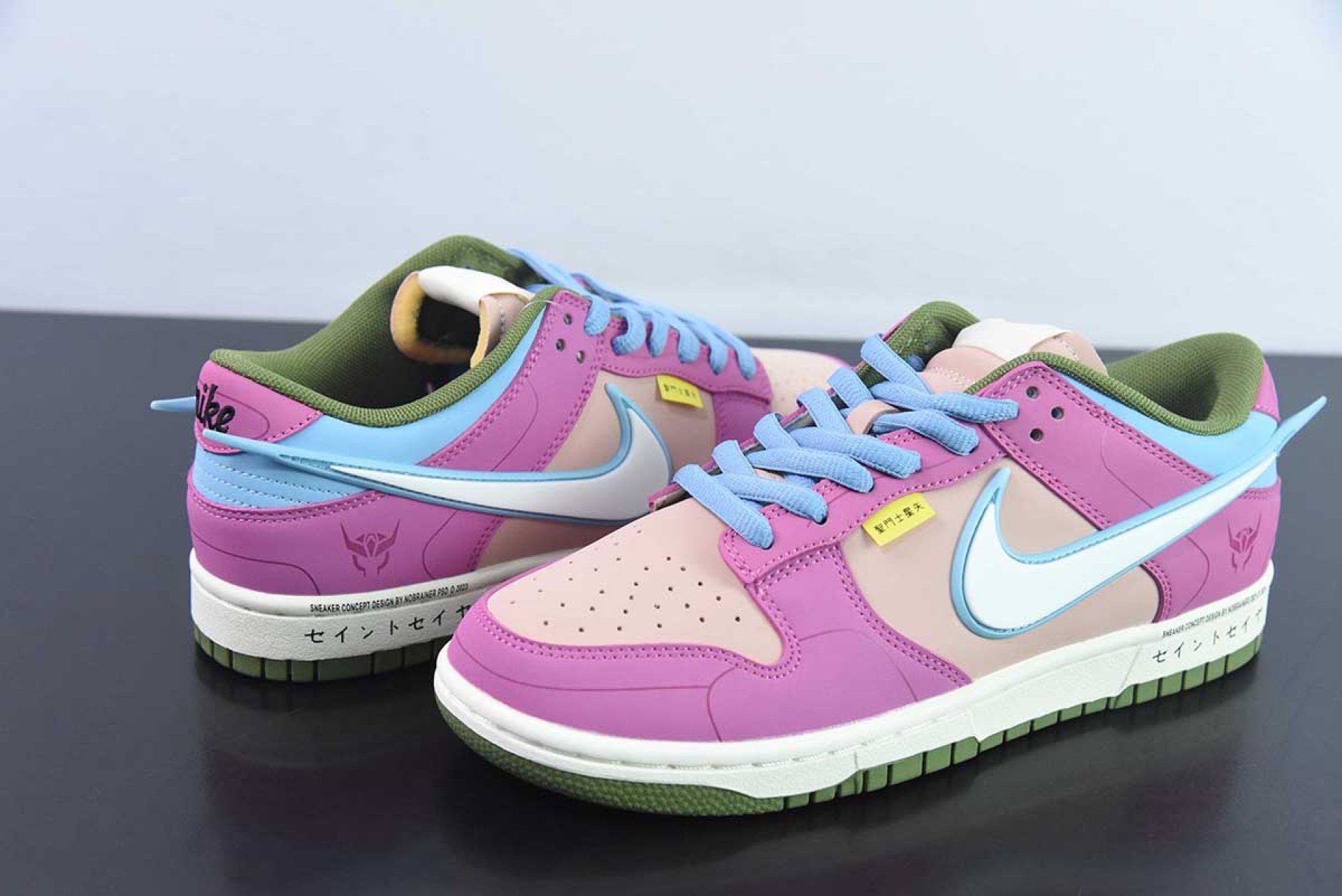 Saint Seiya x Nike Dunk Low Custom Purple Pink White