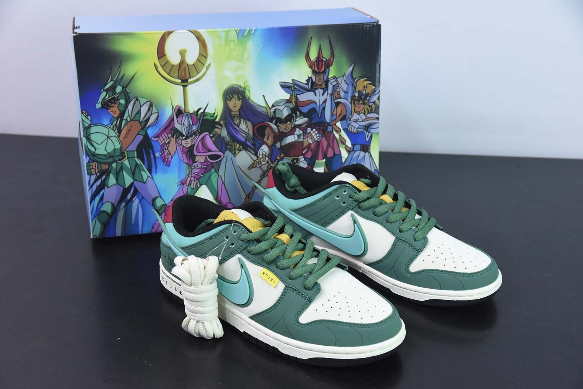 Saint Seiya x Nike Dunk Low Custom White Green
