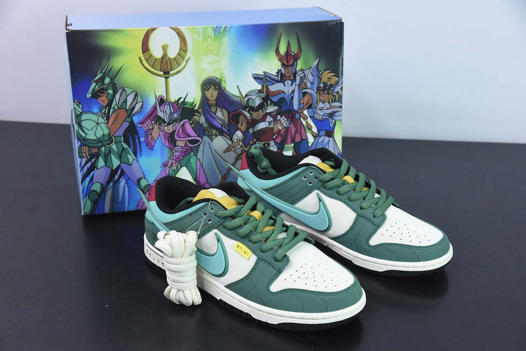 Saint Seiya x Nike Dunk Low Custom White Green