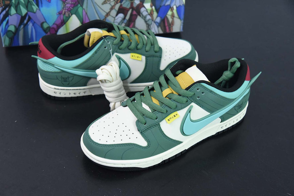 Saint Seiya x Nike Dunk Low Custom White Green