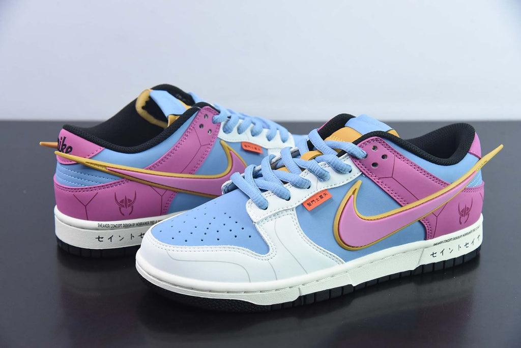 Saint Seiya x Nike Dunk Low Custom Purple Blue White