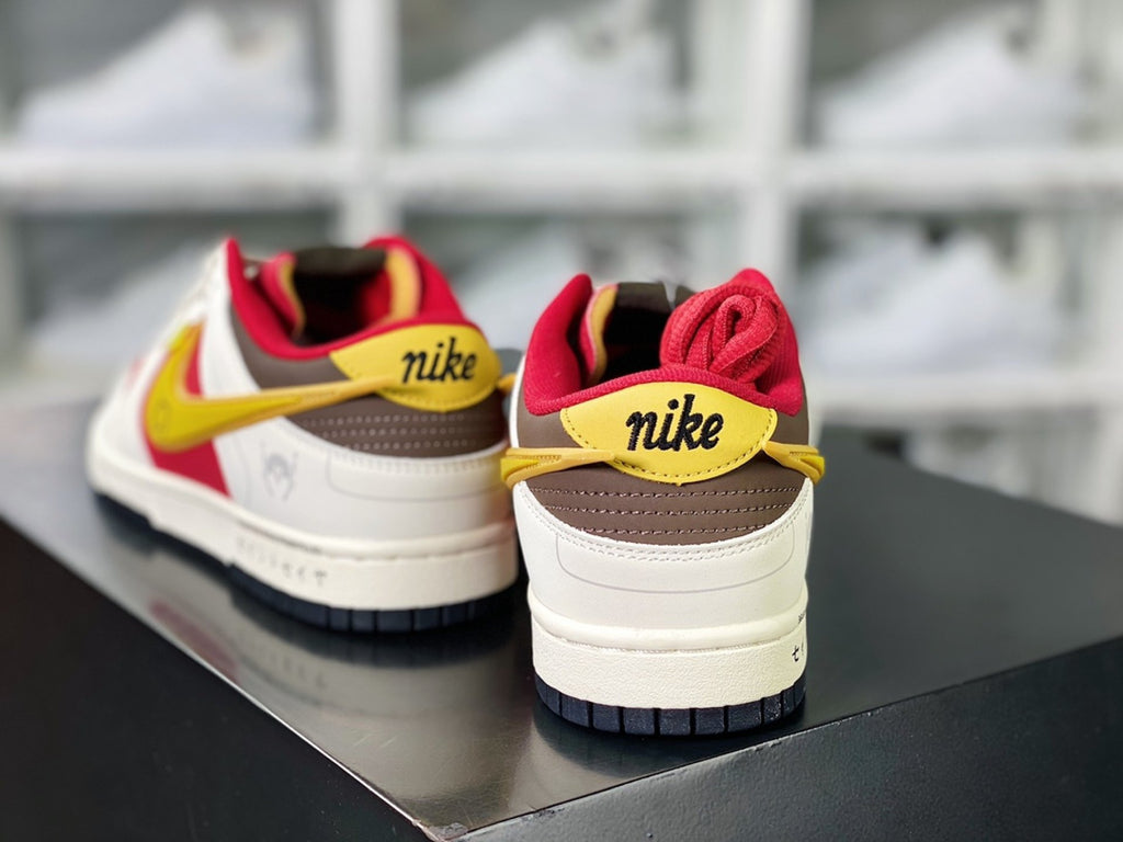 Saint Seiya x Nike Dunk Low Custom White Red Gold